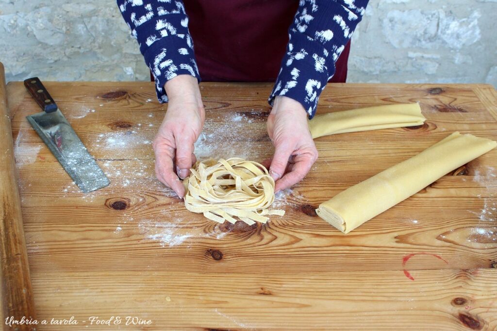 nido di tagliatelle fatte in casa