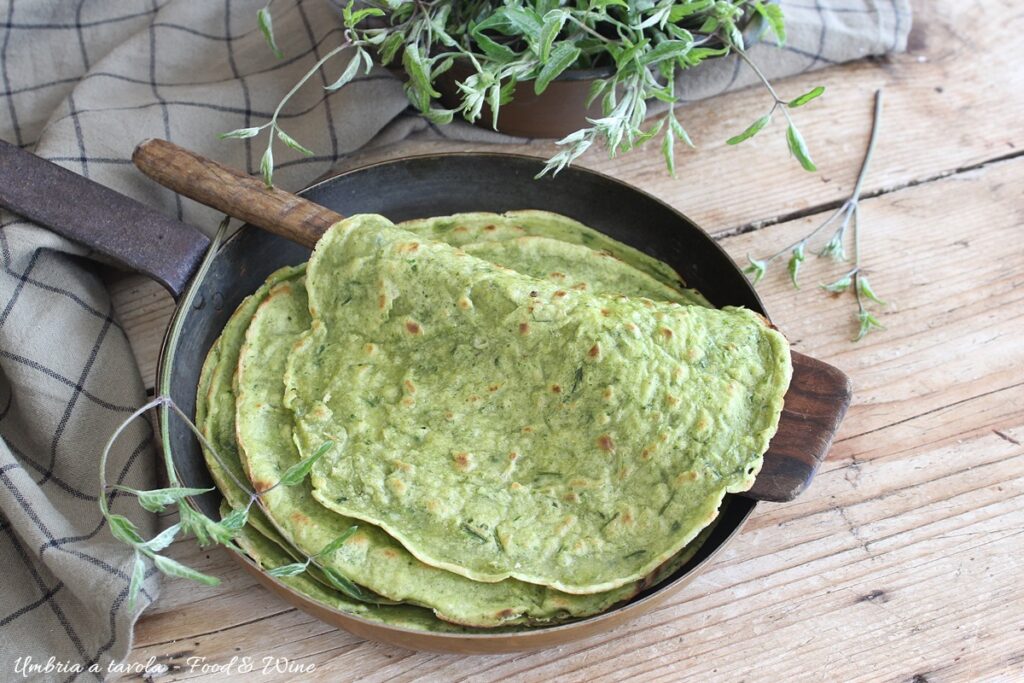 frittelle con erbe spontanee umbre